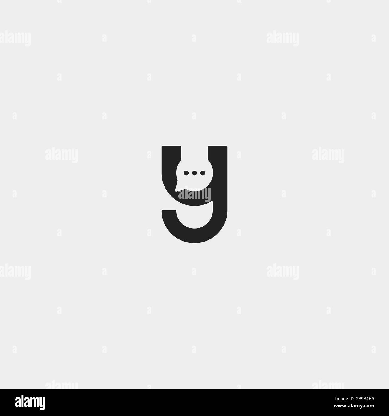 Letter Y Chat Logo Design Template Vector Stock Vektor