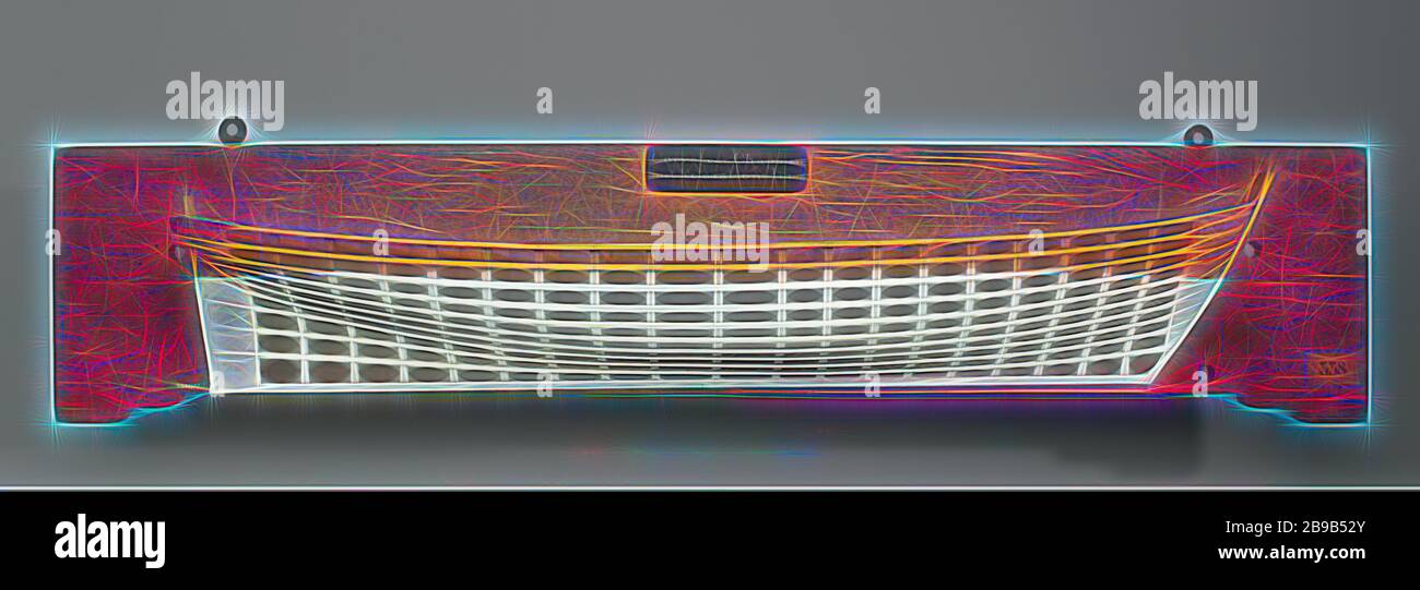 Halbmodell oder Abriss oder Krieg, Gussmodell (Steuerbord), ohne Details oder Takelage. Keine Waffenanschlüsse oder Decks angegeben. Verdrehte Spiegel, kein wulf, Zaun, Seitengalerie oder Ruder angedeutet. Transparent nach hinten und nach oben, kein Barkholz angedeutet. Peaked trusses., anonymous, c. 1800 und/oder c 1760-2 1800, Holz (Pflanzenmaterial), h 29,4 cm × w 129,1 cm × d 15 cm, von Gibon neu vorgestellt, Design von warmem, fröhlichem Leuchten von Helligkeit und Lichtstrahlen. Klassische Kunst mit moderner Note neu erfunden. Fotografie, inspiriert vom Futurismus, mit dynamischer Energie moderner Technologie, Bewegung, Geschwindigkeit und Revolu Stockfoto