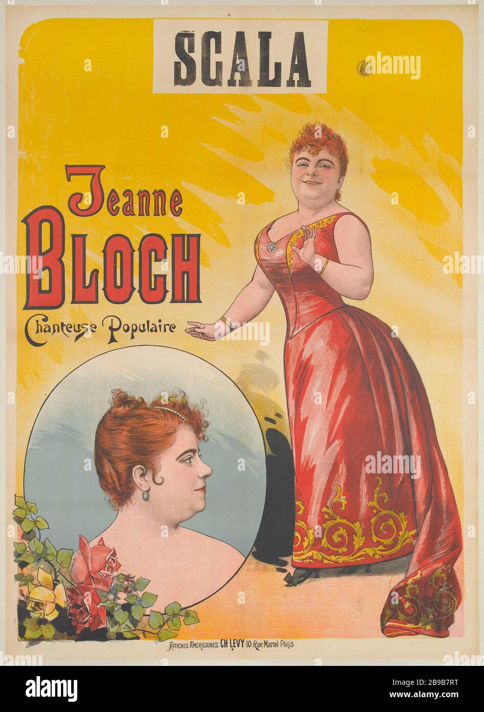 SCALA, JEANNE BLOCH ANONYME. "cala, Jeanne Bloch". Lithographie, 1880-1900. Paris, musée Carnavalet. Stockfoto