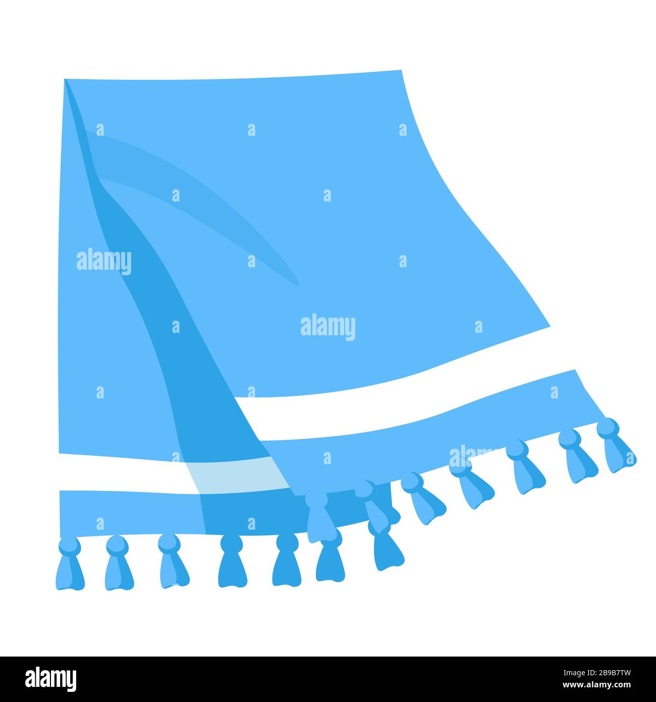 Handtuch für Küche oder saubere Baumwolle mit Quasten, isoliertes Symbol Stock Vektor