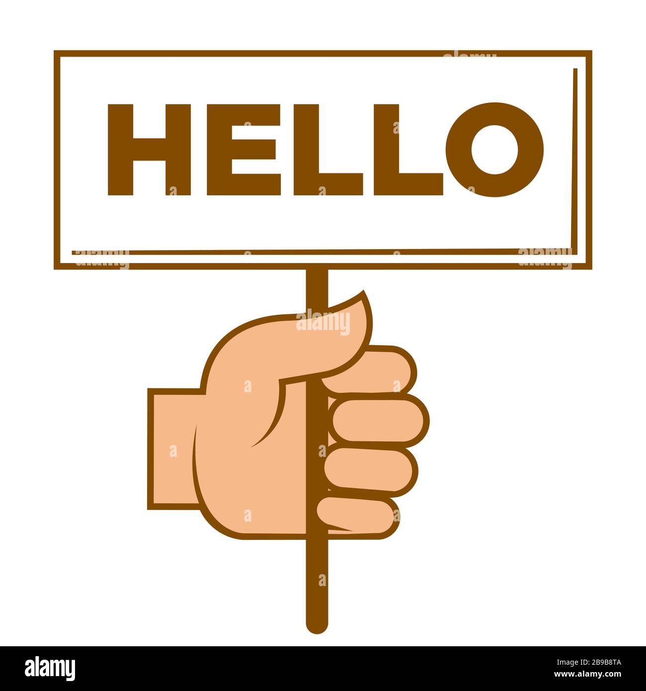 Grußansage oder Emoji, Aufkleber für soziale Medien, Internetkommunikation Stock Vektor
