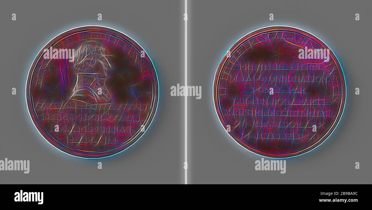 Schaffung der nationalen Colonne zu Ehren der drei Konsuln, Bronze Medal. Vorderseite: Die Büste des Menschen im Inneren, über der Aufschrift. Umgekehrt: Aufschrift im Inneren, Paris, Napoleon I. Bonaparte (französischer Kaiser), Jean-Jacques Régis de Cambacé rès (Herzog von Parma), Charles-François Lebrun (Herzog von Piacenza), Benjamin Duvivier, 1800, Bronze (Metall), markant (Metallverarbeitung), d 4,2 cm × w 43,38 gr, neu von Gibon, Entwurf von warmem Licht und fröhlichem Licht. Klassische Kunst mit moderner Note neu erfunden. Fotografie inspiriert von Futurismus, die dynamische Energie von Mod Stockfoto