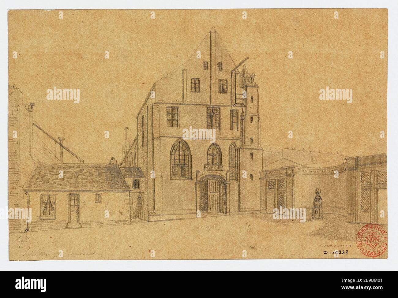 Refektorium der Cordeliers, rue de l'Ecole de Médecine, 6. Bezirk (Dummy-Titel) Refektorium des Convents (Listed Security (Brief)) Stockfoto