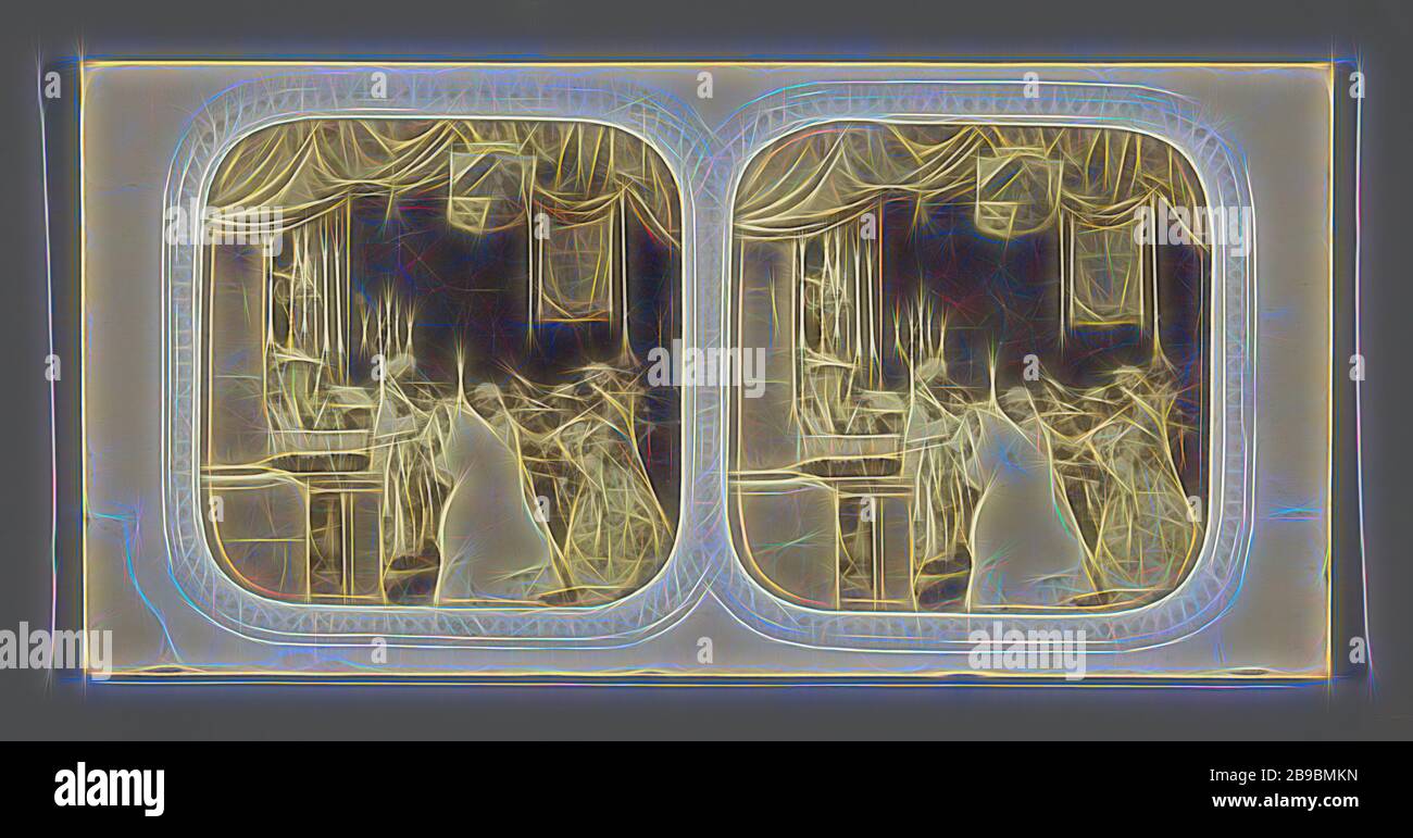 Le Mariage religieux, nein 8, UN Mariage sous Louis XV (Serientitel), Charles Paul Furne, 1859, von Gibon neu vorgestellt, Design von warmfröhlichem Leuchten von Helligkeit und Lichtstrahlen. Klassische Kunst mit moderner Note neu erfunden. Fotografie, inspiriert vom Futurismus, die dynamische Energie moderner Technologie, Bewegung, Geschwindigkeit und Kultur revolutionieren. Stockfoto