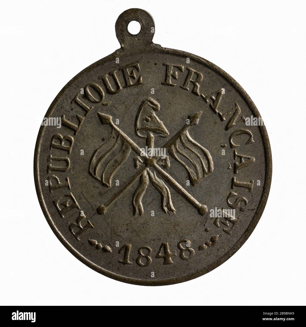 Tribut an gefallene Soldaten während der Revolutionstage vom Februar 1848 (Dummy-Titel) Anonyme. Hommage aux combattants morts lors des journées Révolutionnaires de février 1848. Paris, musée Carnavalet. Stockfoto