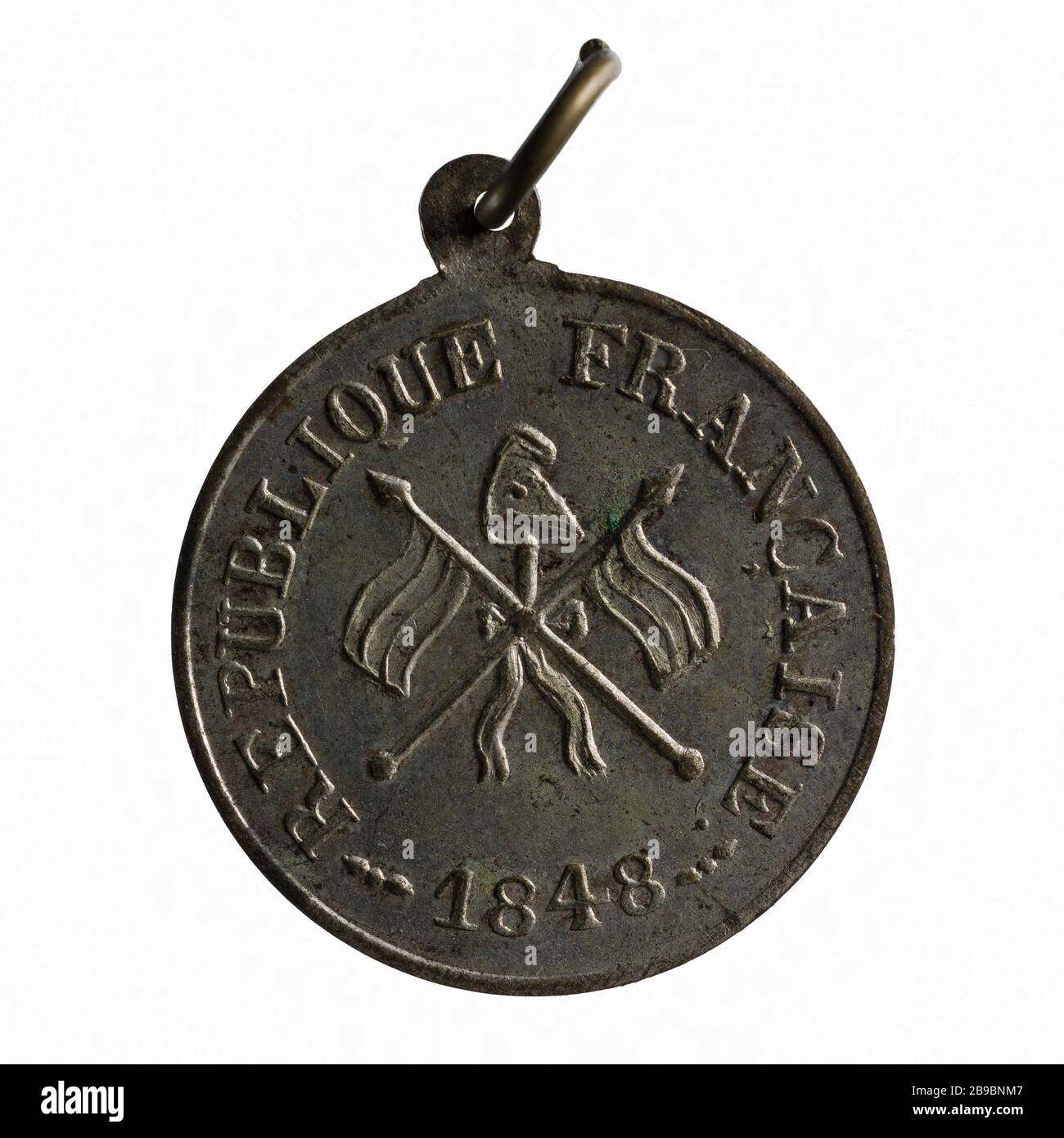 Tribut an gefallene Soldaten während Februar 1848 Tagen (Dummy-Titel) Anonyme. Hommage aux combattants morts lors des journées de février 1848. Paris, musée Carnavalet. Stockfoto