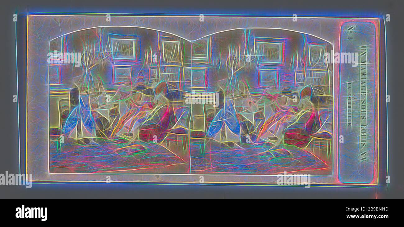 La Corbeille UN Mariage sous Louis XV (Serientitel), Charles Paul Furne, 1858, von Gibon neu vorgestellt, Design von warmem fröhlichem Leuchten von Helligkeit und Lichtstrahlen. Klassische Kunst mit moderner Note neu erfunden. Fotografie, inspiriert vom Futurismus, die dynamische Energie moderner Technologie, Bewegung, Geschwindigkeit und Kultur revolutionieren. Stockfoto