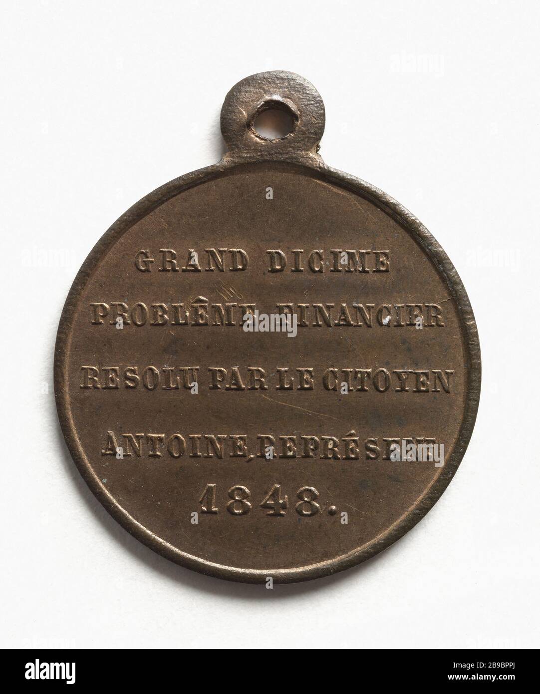 Kleidersteuer, 1848 (Dummy-Titel) Anonyme. impôt sur le vêtement, 1848 (Avers). Paris, musée Carnavalet. Stockfoto