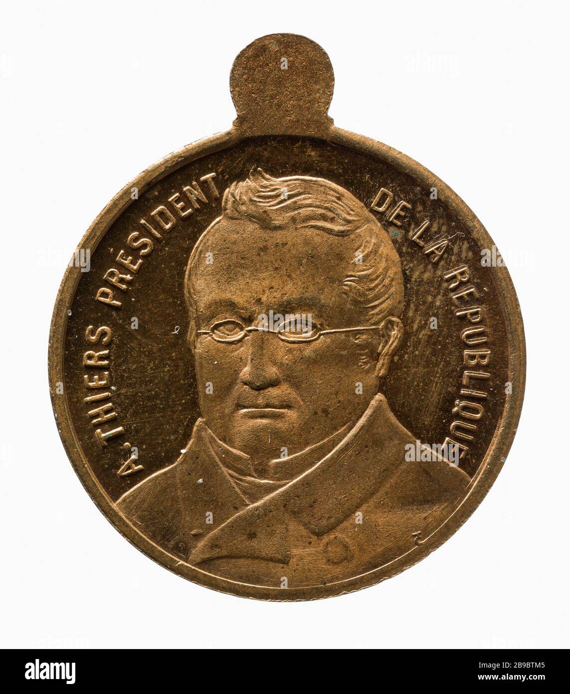 Der präsident, Adolphe Thiers (177-1877), Versailles, 1871 (Dummy-Titel) Le président de la République, Adolphe Thiers (177-1877), Versailles. Laiton, 1871. Paris, musée Carnavalet. Stockfoto