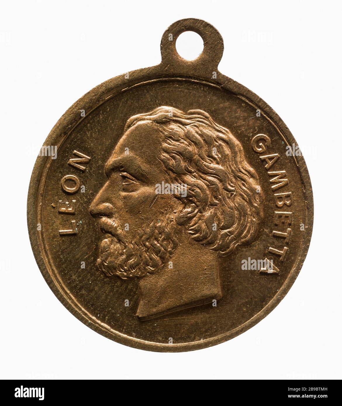 Leon Gambetta (1838-1882) und die Nationale Verteidigung, 1870 (Dummy-Titel) Léon Gambetta (1838-1882) et la défense nationale. Laiton, 1870. Paris, musée Carnavalet. Stockfoto