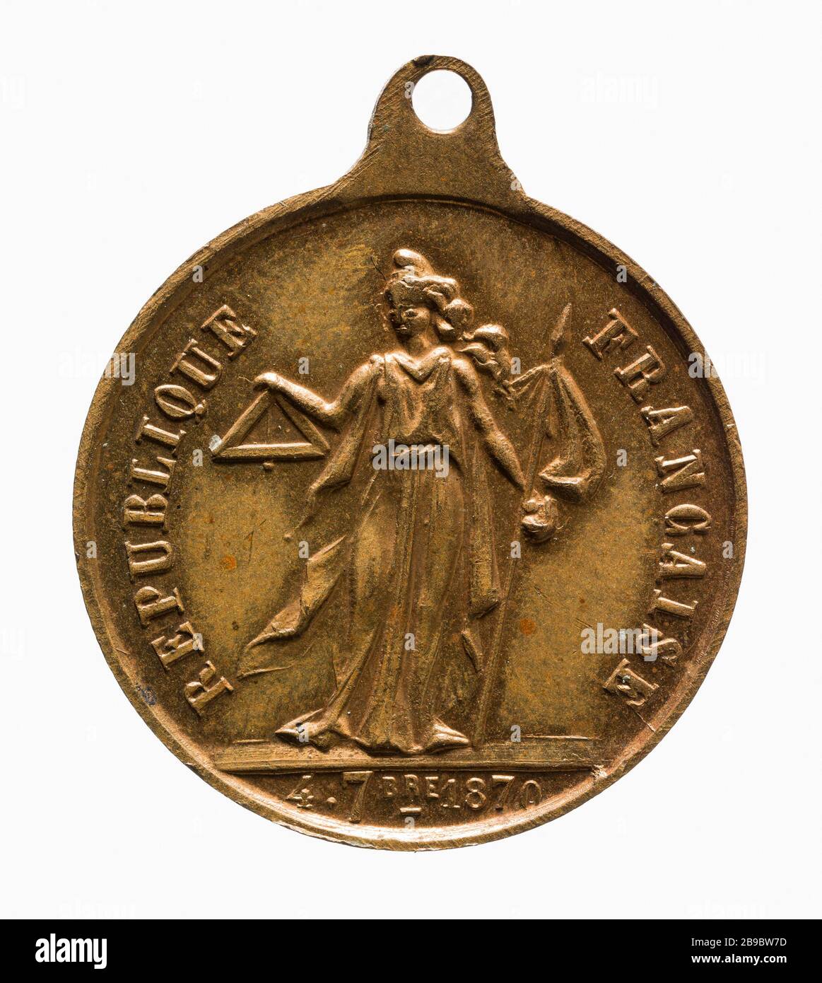 Regierung der nationalen Verteidigung, 1870-1871 (Dummy-Titel) Gouvernement de la Défense nationale. Laiton, entre 1870 und 1871. Paris, musée Carnavalet. Stockfoto