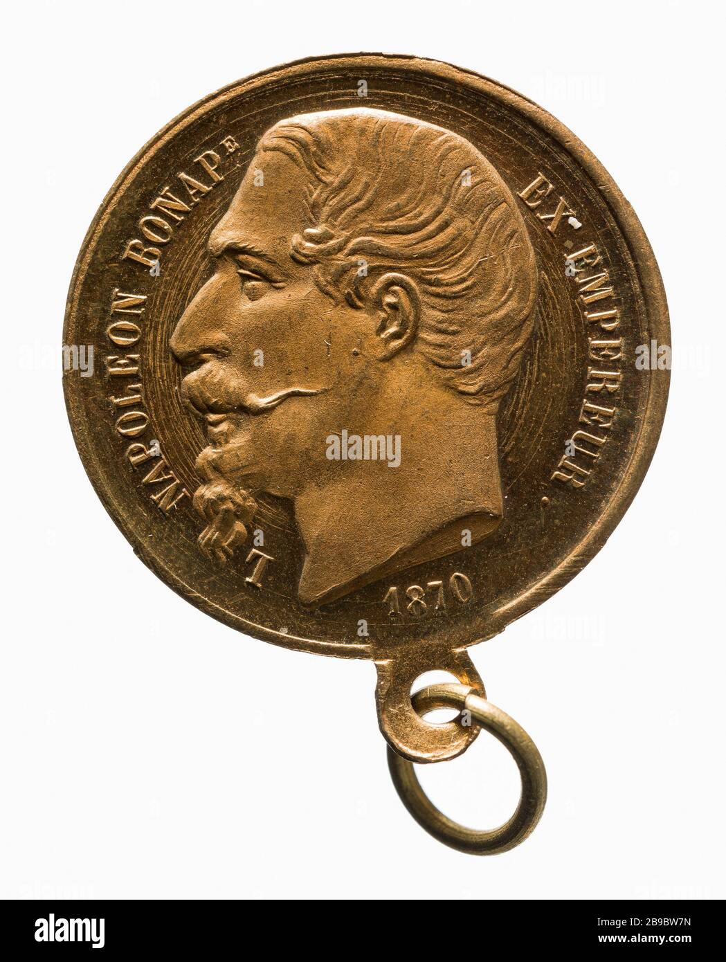Napoleon III. 'Torturer of French', September 1870 (Dummy-Titel) Napoléon III., 'bourreau des Français', septembre 1870. Laiton, 1870. Paris, musée Carnavalet. Stockfoto