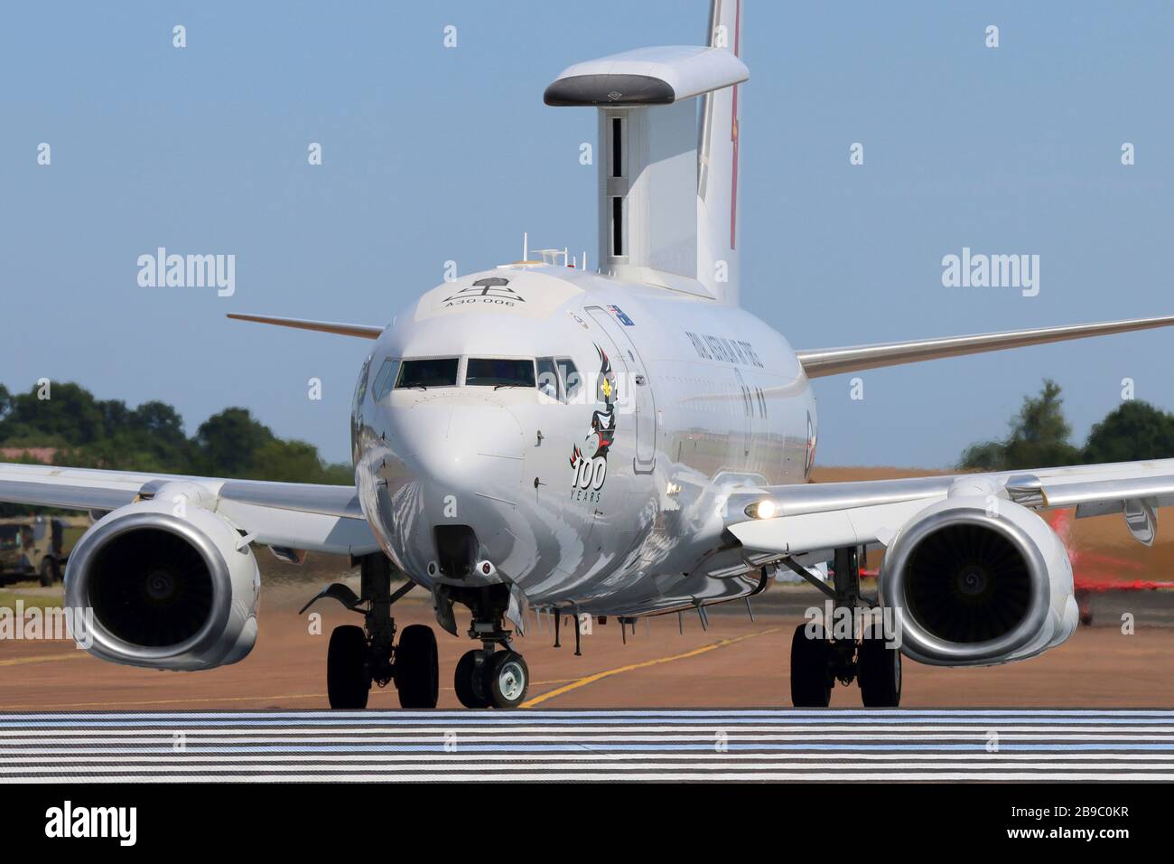 Boeing 737-7es Wedgetail - Flugfrühwarnsystem und Kontrollflugzeug der australischen Luftwaffe. Stockfoto