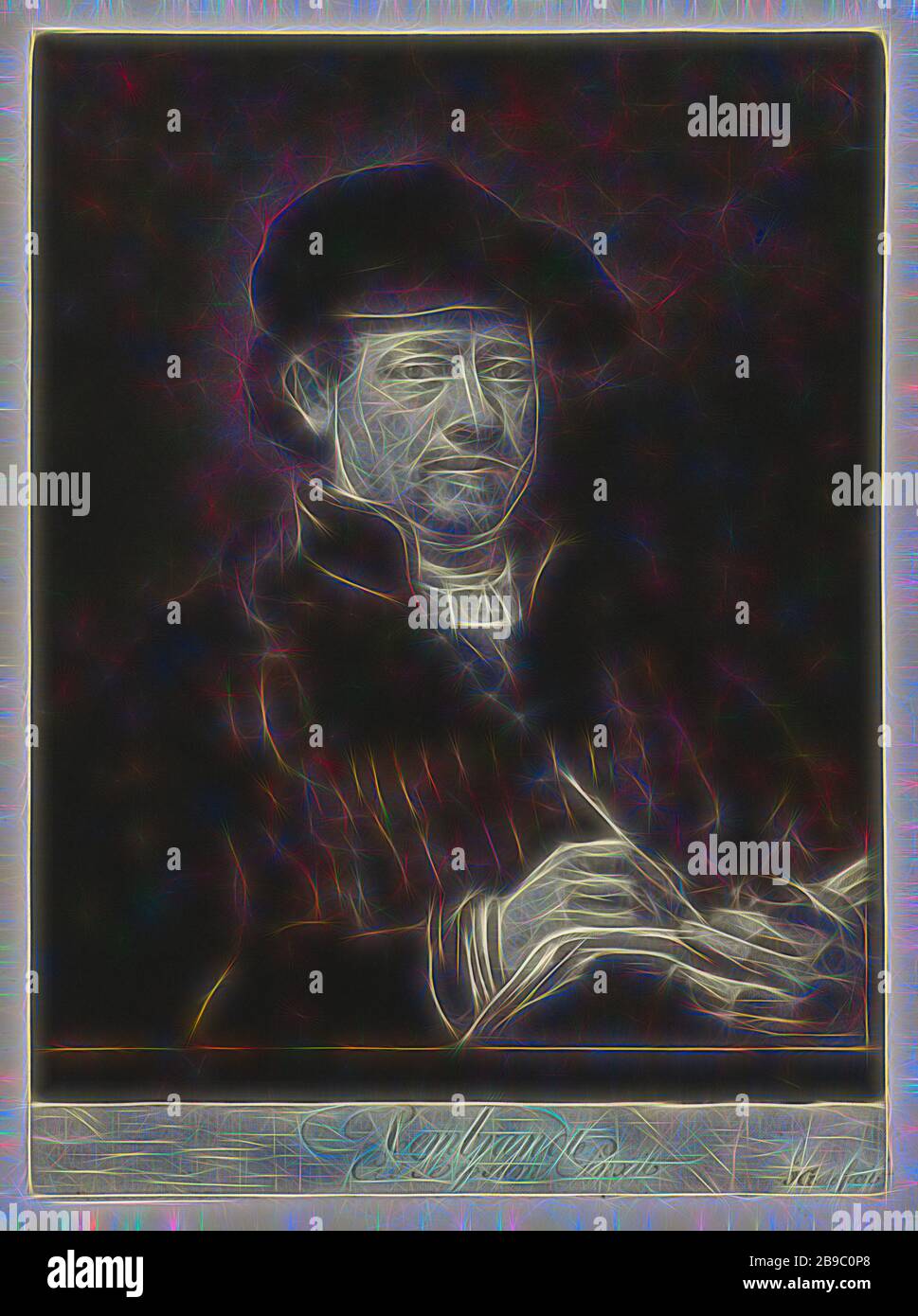 Selbstporträt von Rembrandt van Rijn, Schreibwerkzeuge, Rembrandt van Rijn, Jacob Gole (erwähnt am Objekt), Amsterdam, 1670 - 1724, Papier, h 322 mm × w 236 mm, von Gibon neu vorstellbar, Entwurf eines warmfröhlichen Lichts von Helligkeit und Lichtstrahlen. Klassische Kunst mit moderner Note neu erfunden. Fotografie, inspiriert vom Futurismus, die dynamische Energie moderner Technologie, Bewegung, Geschwindigkeit und Kultur revolutionieren. Stockfoto