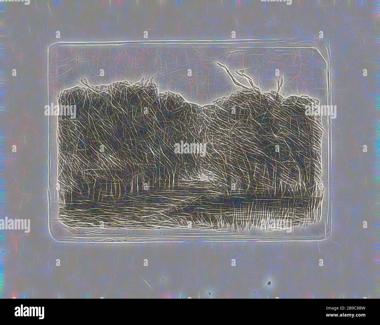 Abraham begrüßt die Engel, Rembrandt van Rijn (auf Objekt erwähnt), 1656, Papier, Trockenpunkt, h 159 mm × w 131 mm, von Gibon neu vorgestellt, Design von warmfröhlichem Leuchten von Helligkeit und Lichtstrahlen. Klassische Kunst mit moderner Note neu erfunden. Fotografie, inspiriert vom Futurismus, die dynamische Energie moderner Technologie, Bewegung, Geschwindigkeit und Kultur revolutionieren. Stockfoto