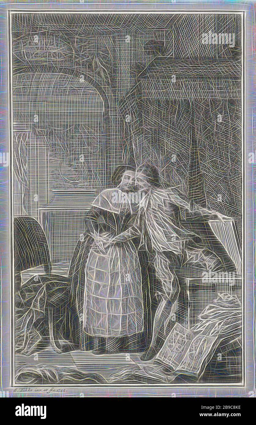 Joseph erzählt seinen Träumen, Rembrandt van Rijn (erwähnt am Objekt), 1638, Papier, Radierung, h 110 mm × w 83 mm, von Gibon neu vorgestellt, Design von warmfröhlichem Leuchten von Helligkeit und Lichtstrahlen. Klassische Kunst mit moderner Note neu erfunden. Fotografie, inspiriert vom Futurismus, die dynamische Energie moderner Technologie, Bewegung, Geschwindigkeit und Kultur revolutionieren. Stockfoto