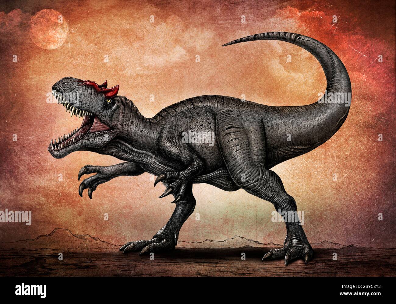 Allosaurus Dinosaurier. Stockfoto