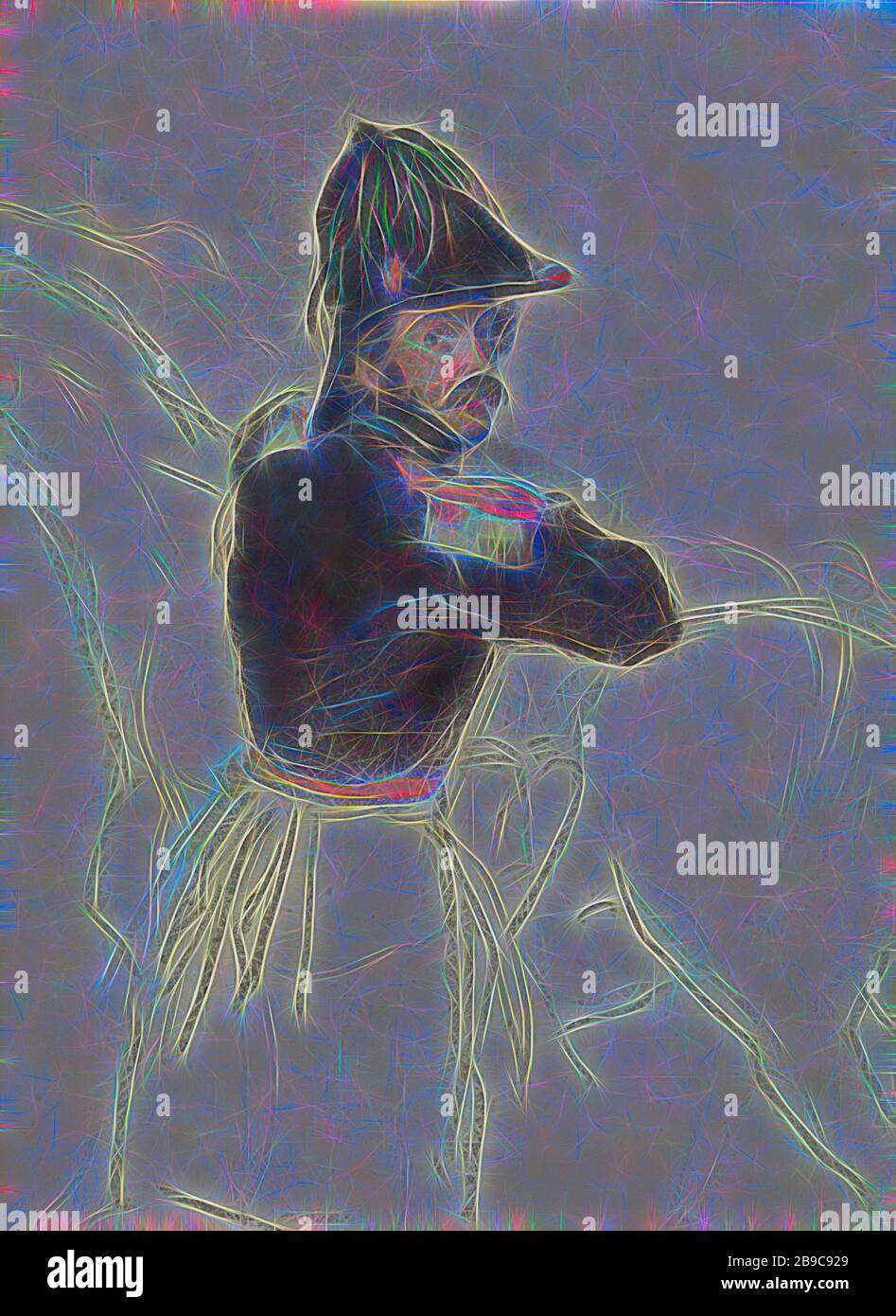 Porträt eines Beamten, von hinten gesehen, Offizier, anonymer, allein porträtierter historischer Mensch, Jacob Joseph Eeckhout, 1630-1861, Papier, Deckfarbe, Pinsel, h 308 mm × w 226 mm, von Gibon neu vorgestellt, Entwurf eines warmfröhlichen Lichts von Helligkeit und Lichtstrahlen. Klassische Kunst mit moderner Note neu erfunden. Fotografie, inspiriert vom Futurismus, die dynamische Energie moderner Technologie, Bewegung, Geschwindigkeit und Kultur revolutionieren. Stockfoto