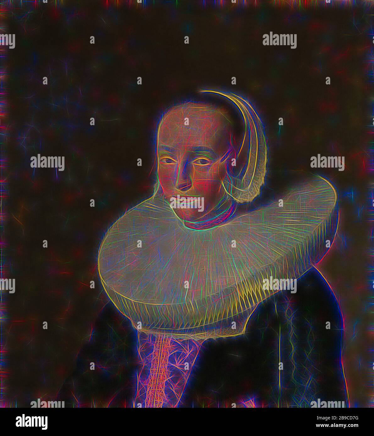 Anna van der tut es (1609-1650), Porträt von Anna van der tut, Frau von Jan de Hooghe. Büste nach links, mit großem Mühlsteinkragen, historische Personen - BB - Frau, Anna van der tut, Paulus Hennekyn, 1658, Leinwand, Ölfarbe (Farbe), h 67 cm × w 61,5 cm d 7,5 cm, von Gibon neu vorstellbar, Gestaltung von warmem, fröhlichem Leuchten von Helligkeit und Lichtstrahlen. Klassische Kunst mit moderner Note neu erfunden. Fotografie, inspiriert vom Futurismus, die dynamische Energie moderner Technologie, Bewegung, Geschwindigkeit und Kultur revolutionieren. Stockfoto