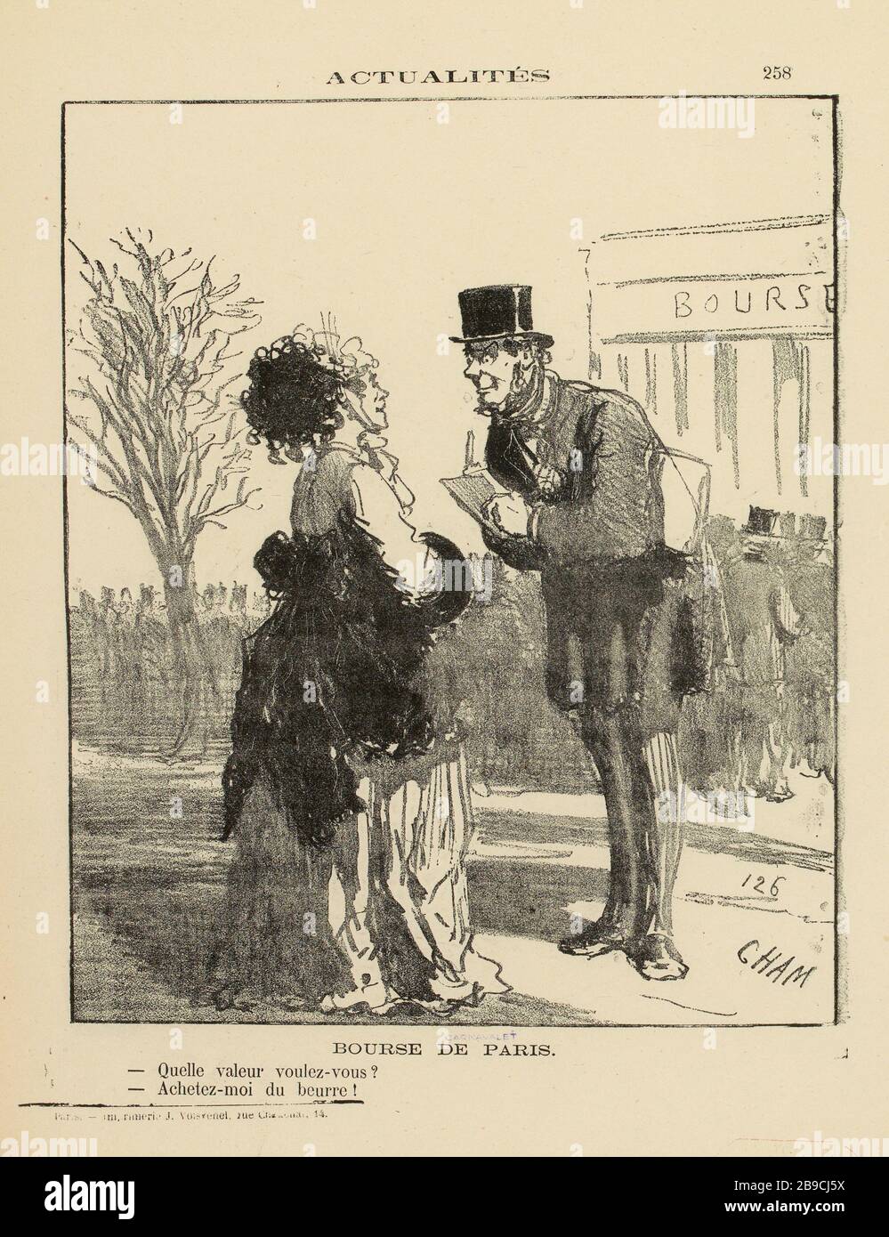 Pariser Börse. [...]. / 258 (eingetragener Titel) - Belagerung von Paris (insgesamt) Stockfoto