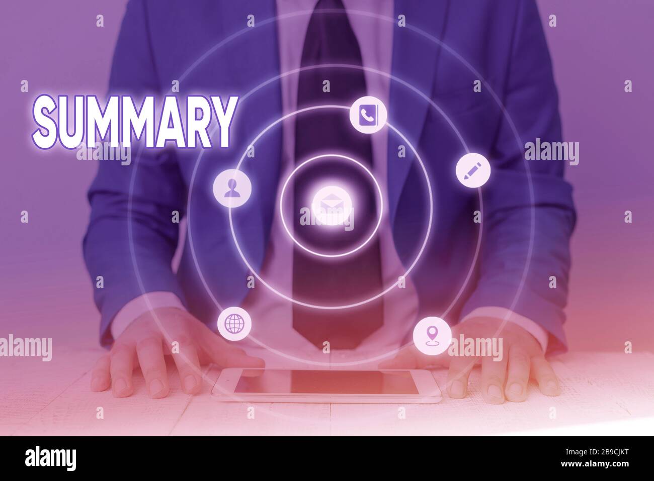 Handschrift Text schreiben Zusammenfassung. Konzeptionelle Foto kurze Erklärung oder Konto der wichtigsten Punkte von etwas abhängig Stockfoto