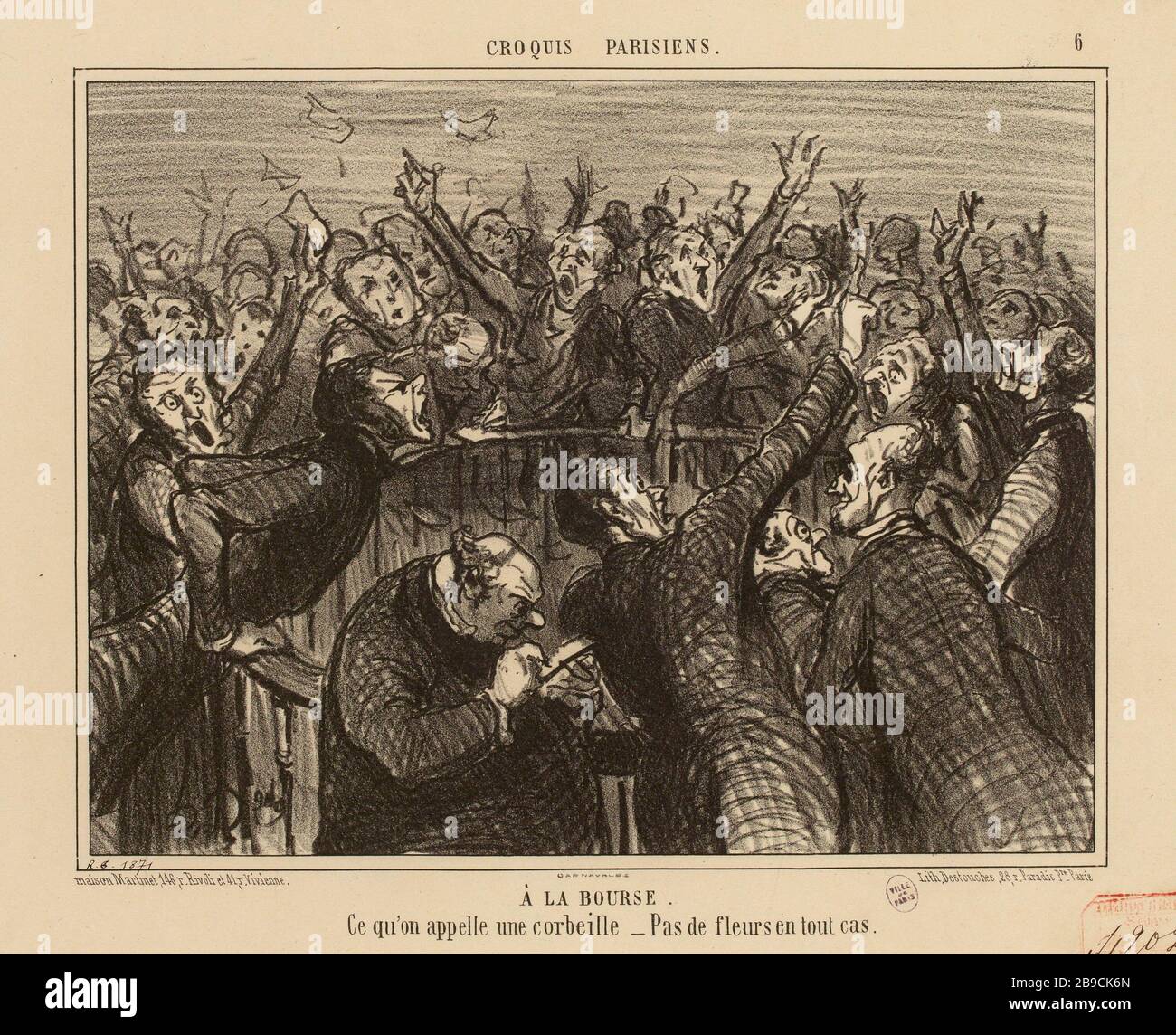 An der Börse (wie aufgeführt). Pariser Skizzen (1856) (insgesamt) Stockfoto