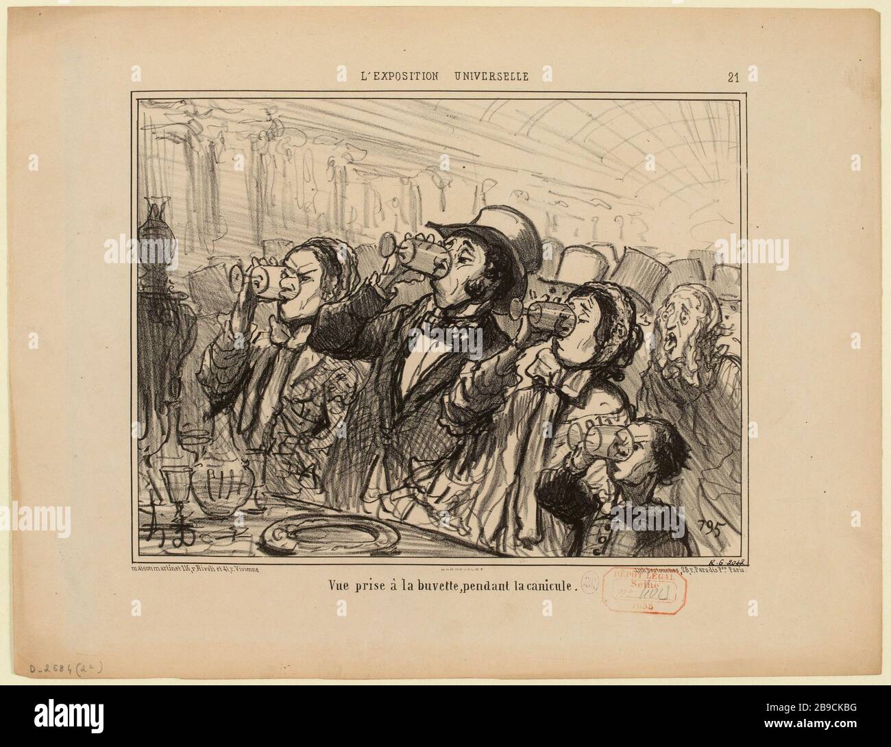 Ansicht an der Bar während der Hitzewelle. / Nr. 21 (eingetragener Titel) Weltausstellung (unter allen) Stockfoto