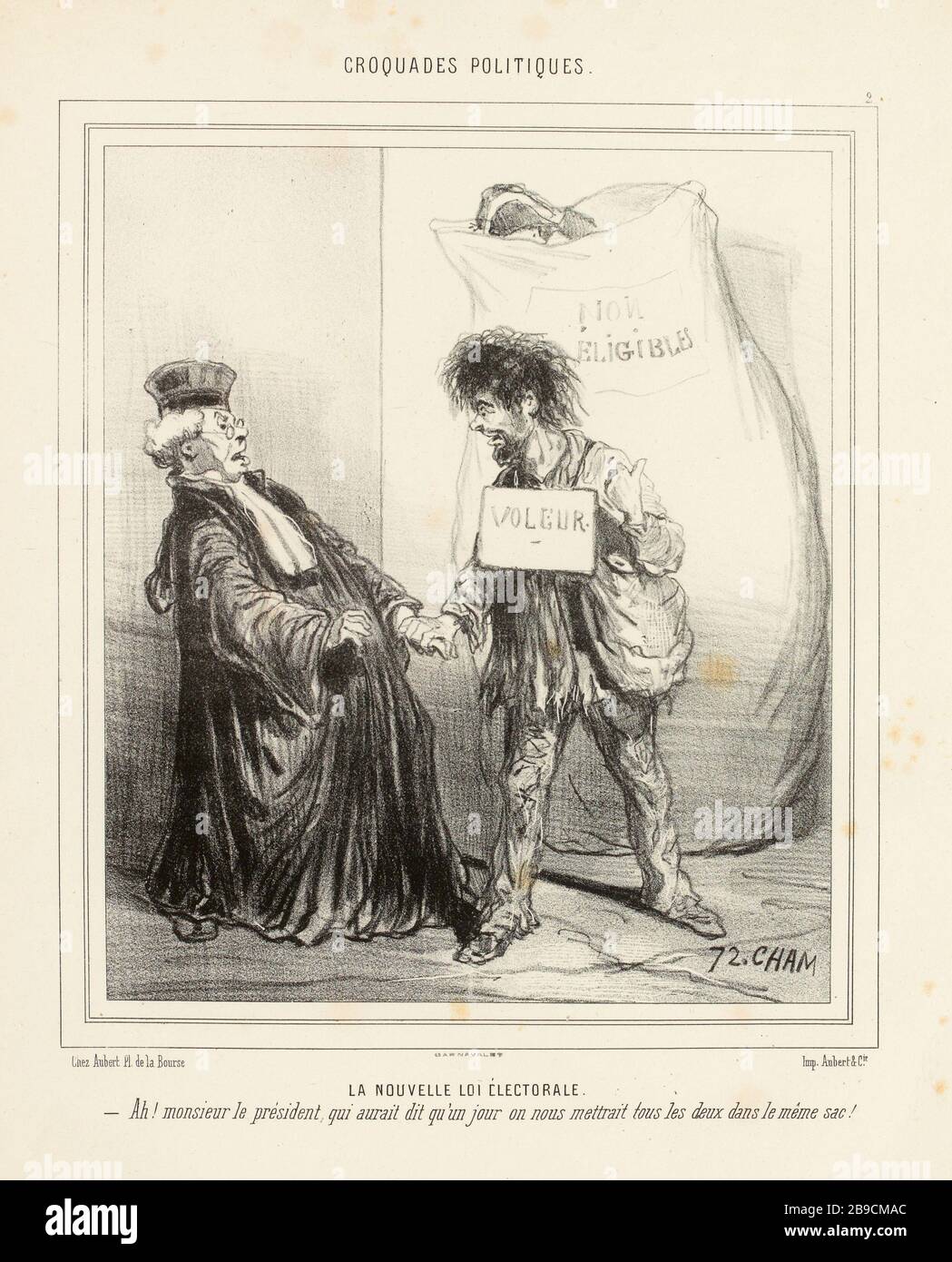 Das neue Wahlgesetz. / 2. (Eingetragener Titel) Richtlinien für Croquades (insgesamt) Stockfoto