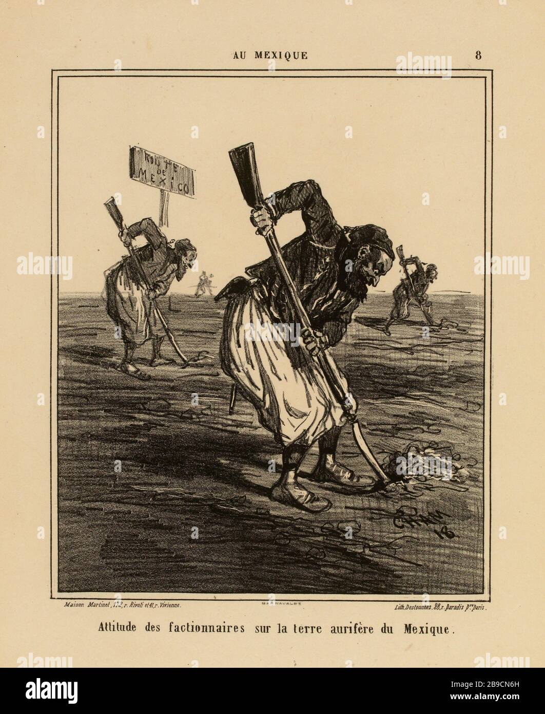 Einstellung Wächter auf der Erde Gold Mexiko. / 8 (eingetragener Titel) in Mexiko (als Ganzes) Stockfoto