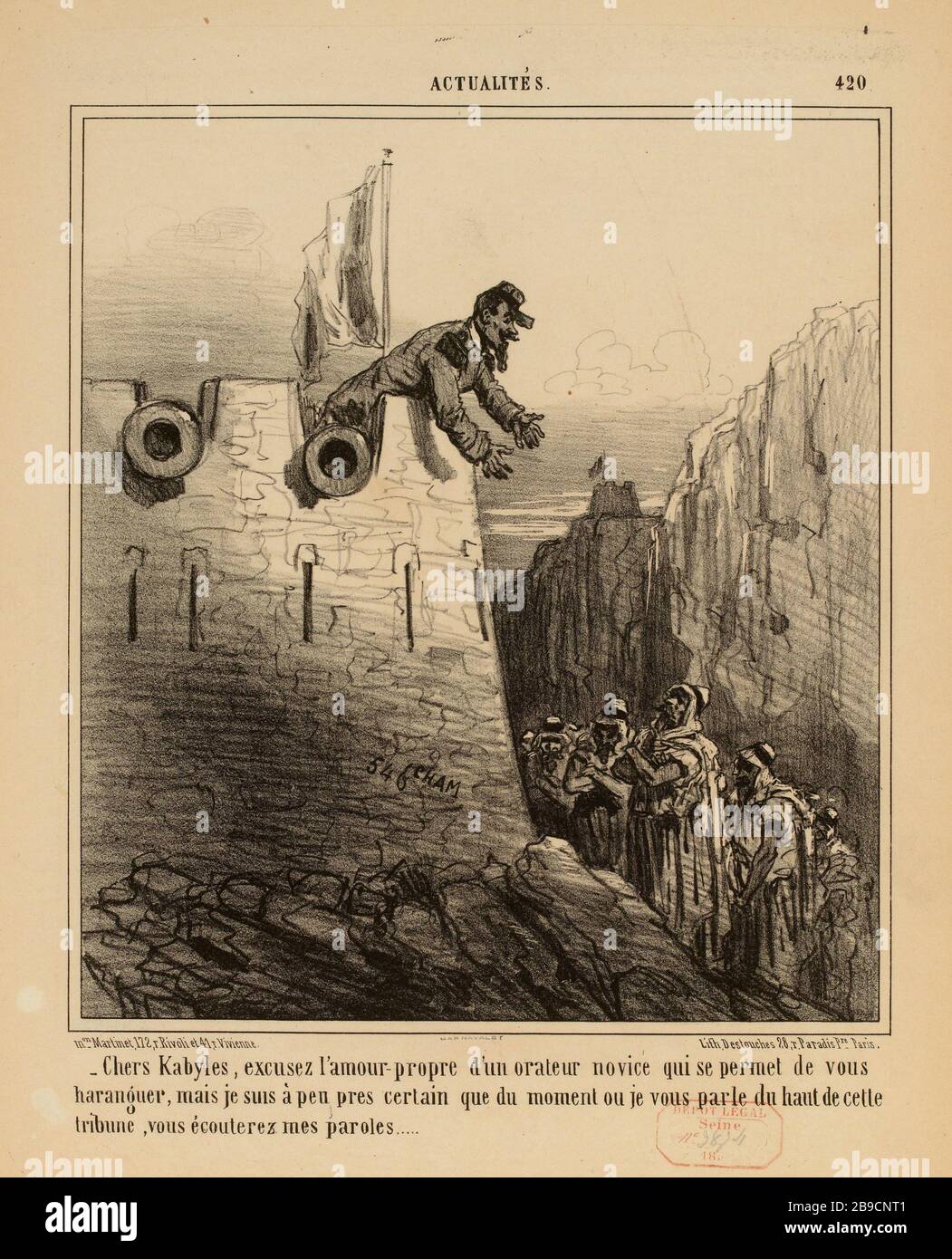 - Liebe Kabyle, entschuldigen Sie das Selbstwertgefühl eines Sprechers [...]. / 420 (eingetragener Titel) News (unter allen). Stockfoto