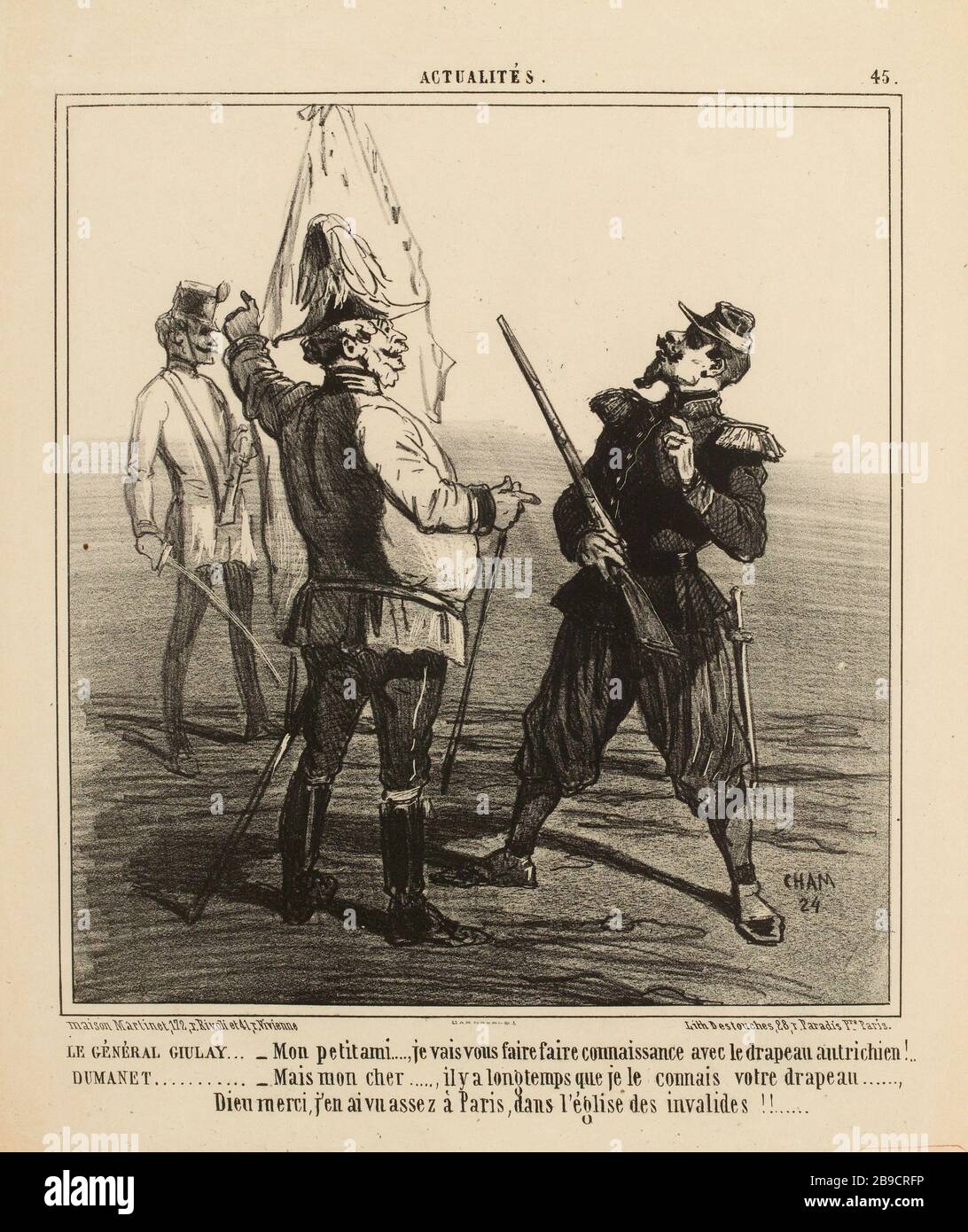 General Giulay und Dumanet (Dummy-Titel). News (unter allen). Stockfoto