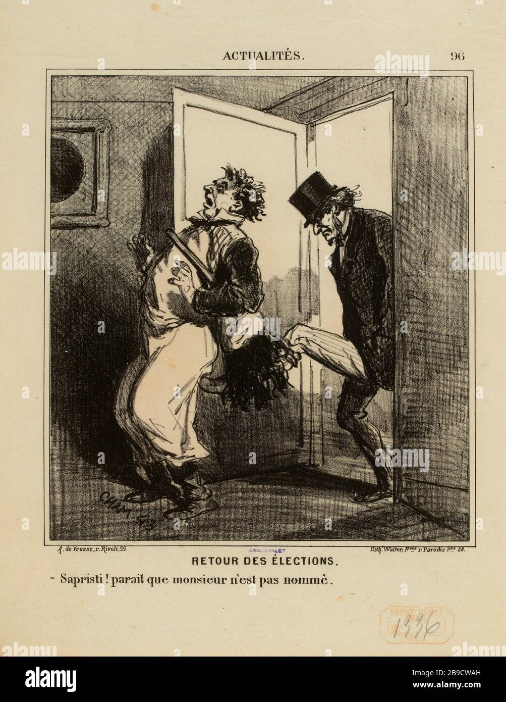 Wahlen zurück. / 96. (Registrierter Titel) News (unter allen) Stockfoto