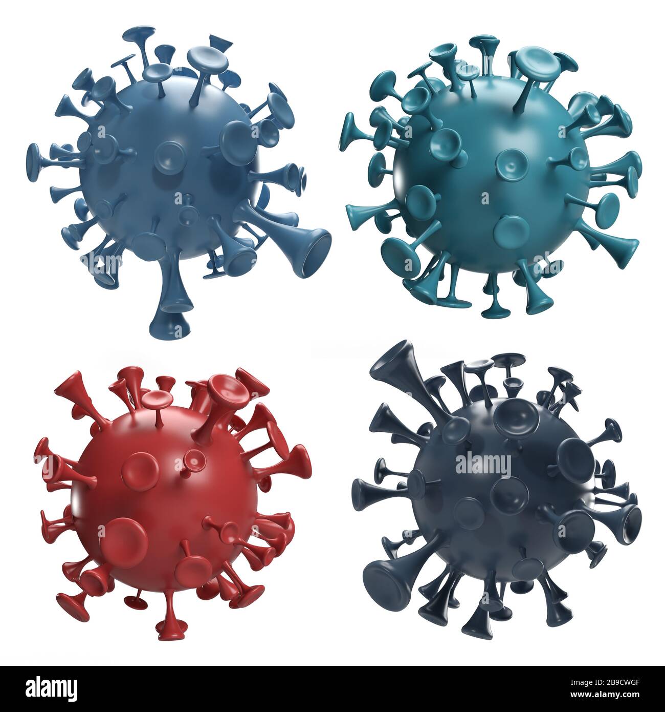Abstrakte Techno 3d Corona Virus Ausbruch Illustration Stockfoto