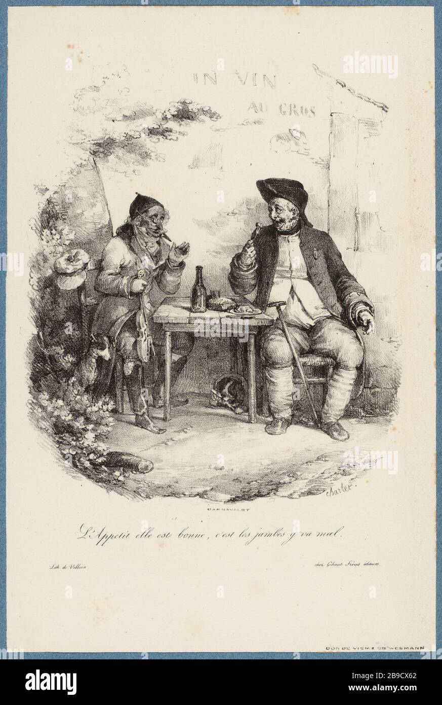 Der Appetit ist gut, die Beine gehen schief (wie registriert). Fantasy 1824-18218 (unter allen) Stockfoto