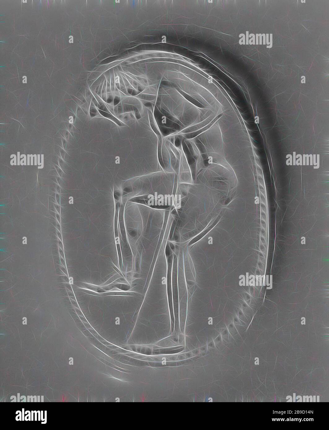 GEM ist mit einem Sportler graviert, der sein Sandal, das Epimenes (Griechisch, aktiv ca. 500 v. Chr.), Kykladen, Griechenland, ca. 500 B.C, Carnelian, 1,6 × 1 × 0,8 cm (5,8 × 3,8 × 5,16 Zoll, von Gibon neu vorgestellt, Design von warmem, fröhlichem Leuchten von Helligkeit und Lichtstrahlen. Klassische Kunst mit moderner Note neu erfunden. Fotografie, inspiriert vom Futurismus, die dynamische Energie moderner Technologie, Bewegung, Geschwindigkeit und Kultur revolutionieren. Stockfoto