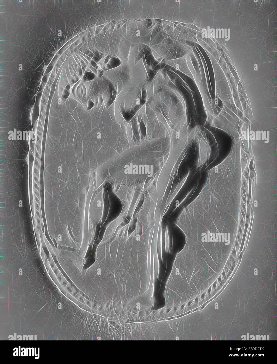 GEM mit einem Athlet, der sich selbst mit einem Strigil reiniger, dem Epimenes (Griechisch, aktiv ca. 500 v. Chr.), Kykladen, Griechenland, ca. 500 B.C, Obsidian in einem modernen Goldring, 1,6 × 1,3 × 0,6 cm (5,8 × 1,2 × 1,4 Zoll, von Gibon neu erdacht, Design mit warmem, fröhlichem Glanz von Helligkeit und Lichtstrahlen. Klassische Kunst mit moderner Note neu erfunden. Fotografie, inspiriert vom Futurismus, die dynamische Energie moderner Technologie, Bewegung, Geschwindigkeit und Kultur revolutionieren. Stockfoto