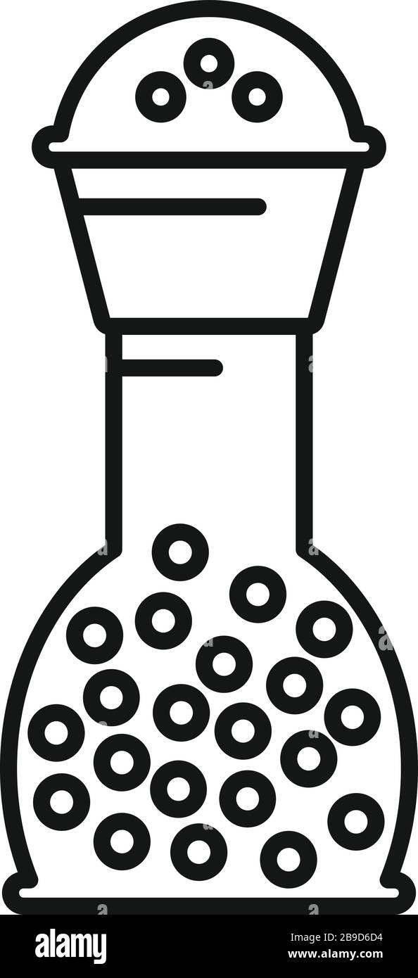 Symbol für den Topf aus Condiment Glass. Outline Condiment Glass Pot Vector Icon für Web-Design isoliert auf weißem Hintergrund Stock Vektor