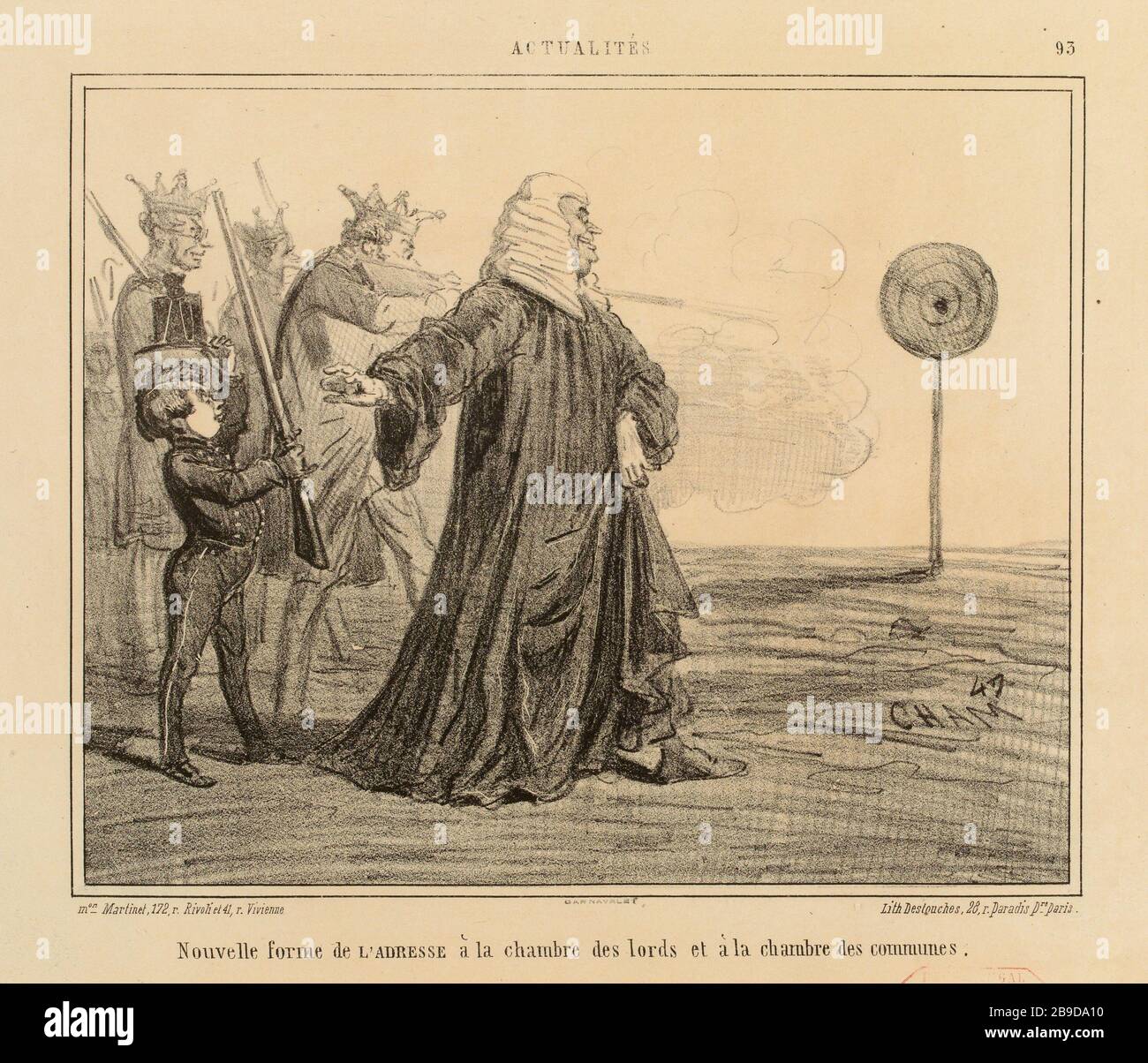 ANSPRACHE DER neuen Form des Oberhauses und der Unterhäuser (eingetragener Titel). News (unter allen). Stockfoto