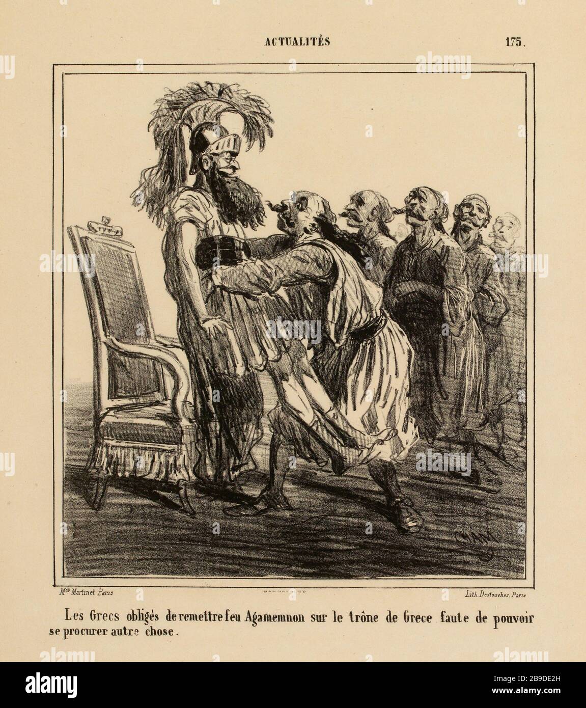 Die Griechen sahen sich gezwungen, Agamemnon auf den Thron Griechenlands zurückzubringen, weil sie (wie aufgeführt) nichts anderes bekommen können. News (unter allen) Stockfoto