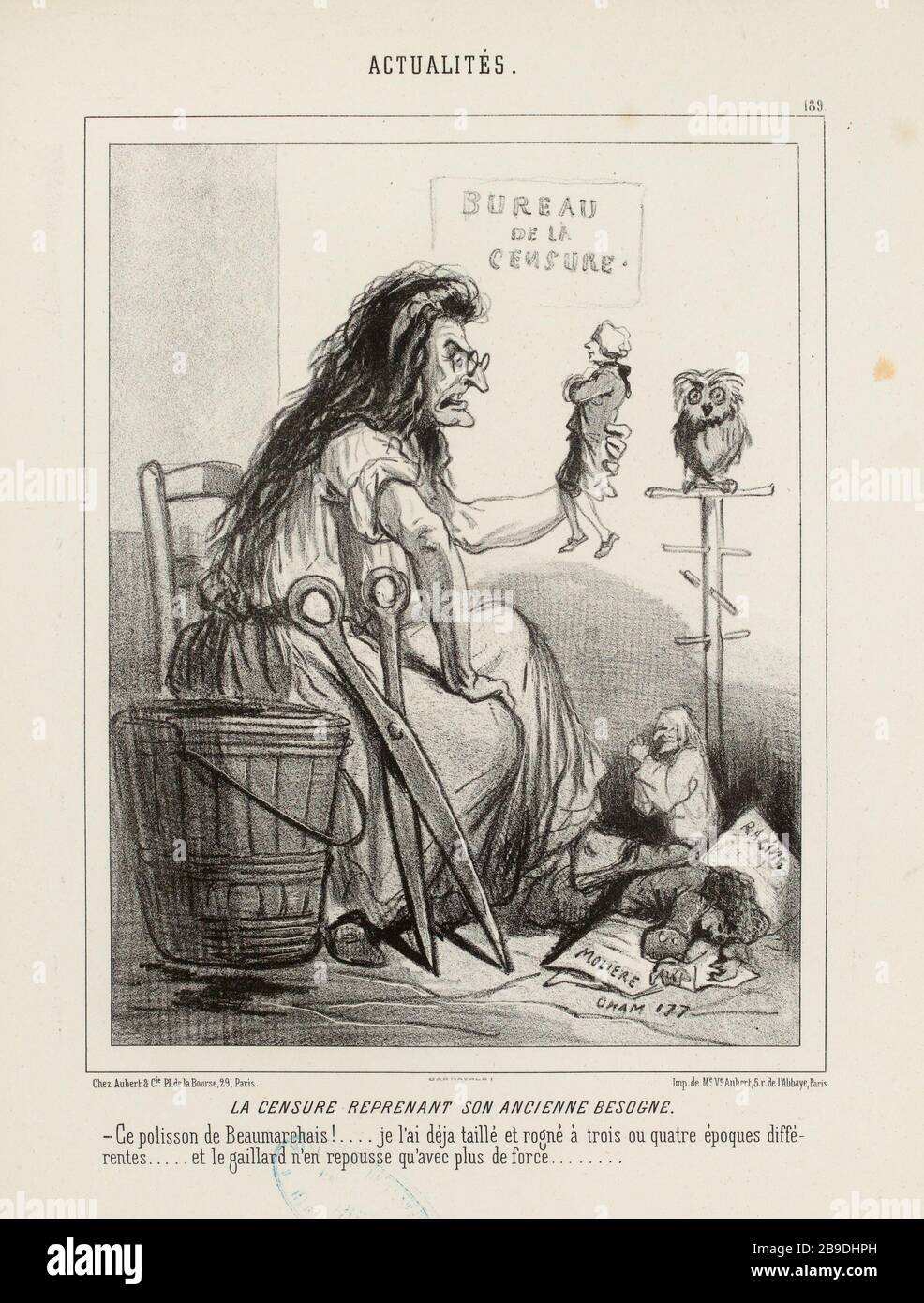 .. News / 189 / Zensur, die seine frühere Aufgabe (wie aufgeführt) wiederaufnimmt - News (1850) (insgesamt) Stockfoto