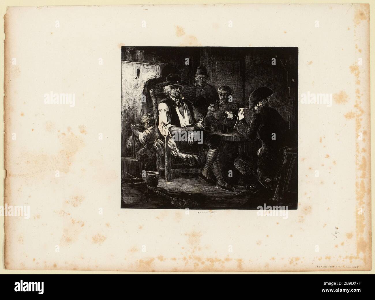 Vier Personen um einen Tisch (IFF 195) (Dummy-Titel) Stockfoto