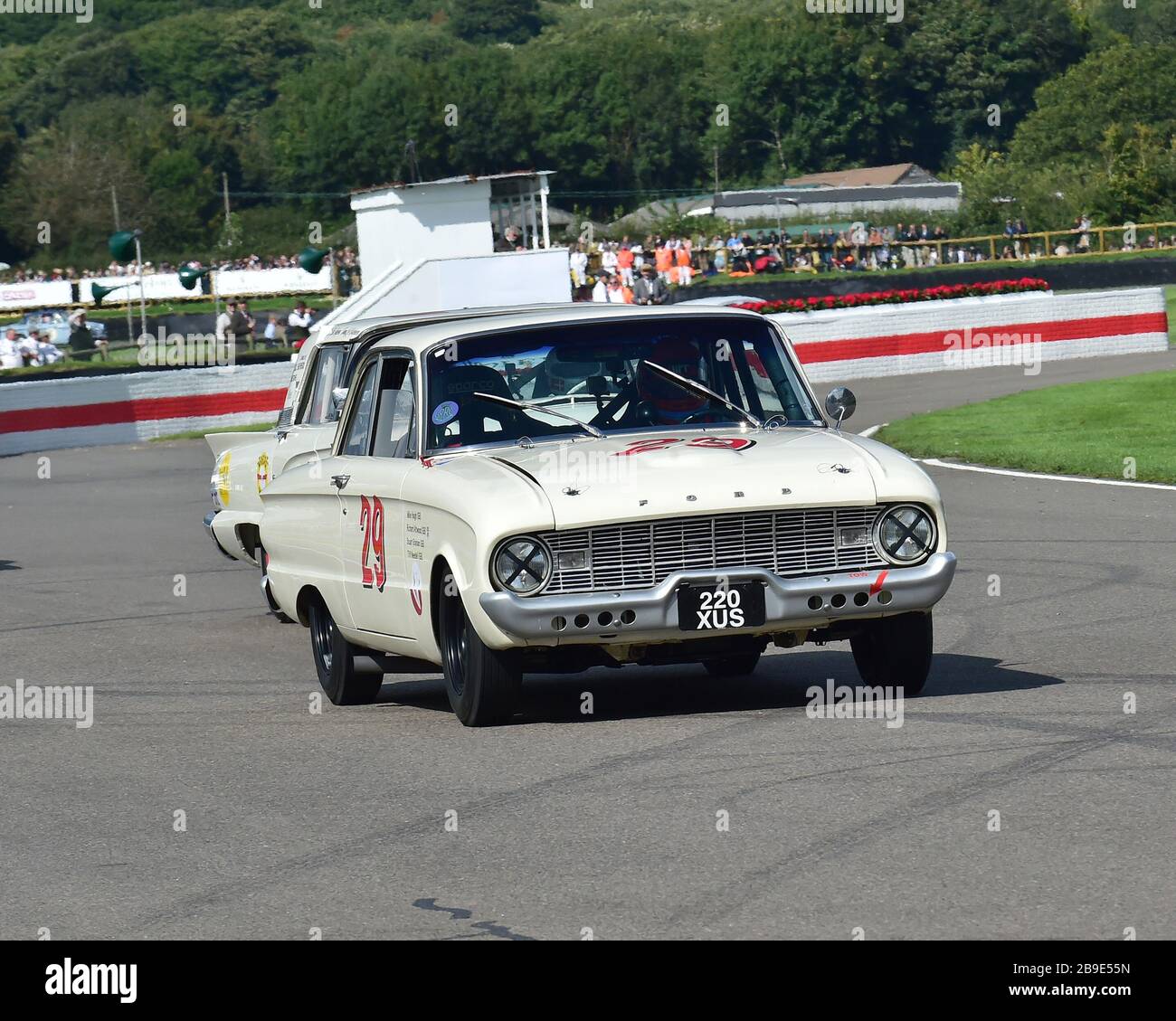 TIFF Needell, Ford Falcon, St Mary's Trophäe, Production Saloons, Goodwood Revival 2017, September 2017, Automobile, Rennstrecken, Classic, Co Stockfoto