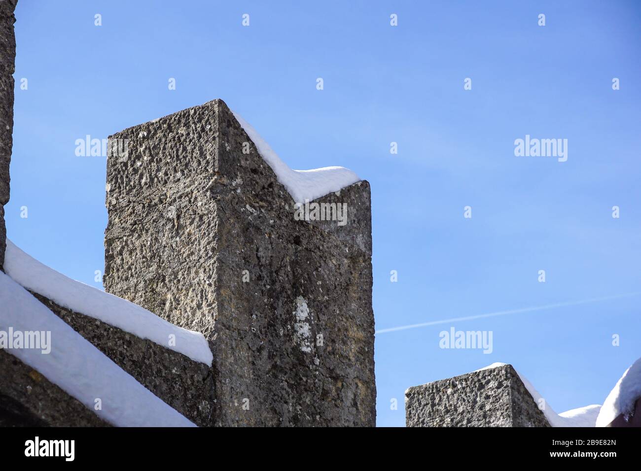 befestigte Burgmauer Siguenza, Guadalajara, Kastilien-La Mancha, Spanien Stockfoto