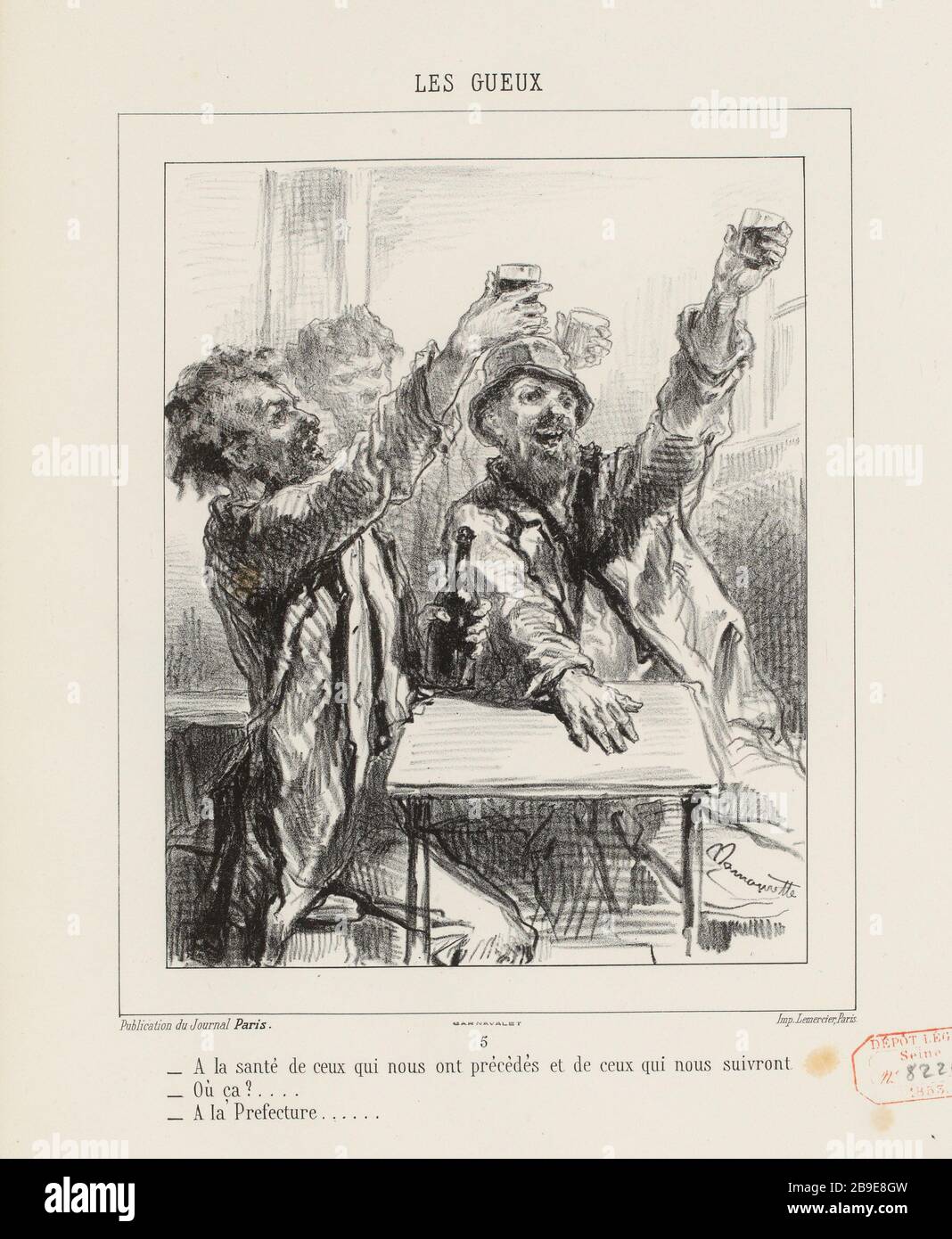 Um die Gesundheit derer, die uns vorausgegangen sind, und derer, die uns folgen werden. [...] / 5. (Eingetragener Titel) Bettler (unter allen). Stockfoto