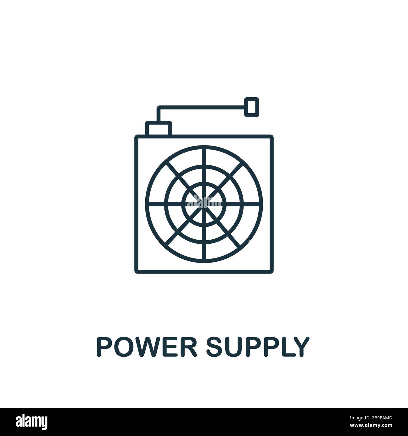 Symbol Für Stromversorgung aus der Sammlung sauberer Energie. Symbol Für einfache Netzelemente für Vorlagen, Webdesign und Infografiken Stockfoto