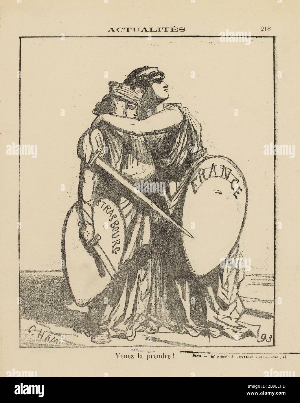 Kommt und nehmt es! / 218 (eingetragener Titel) - Belagerung von Paris (insgesamt) Stockfoto