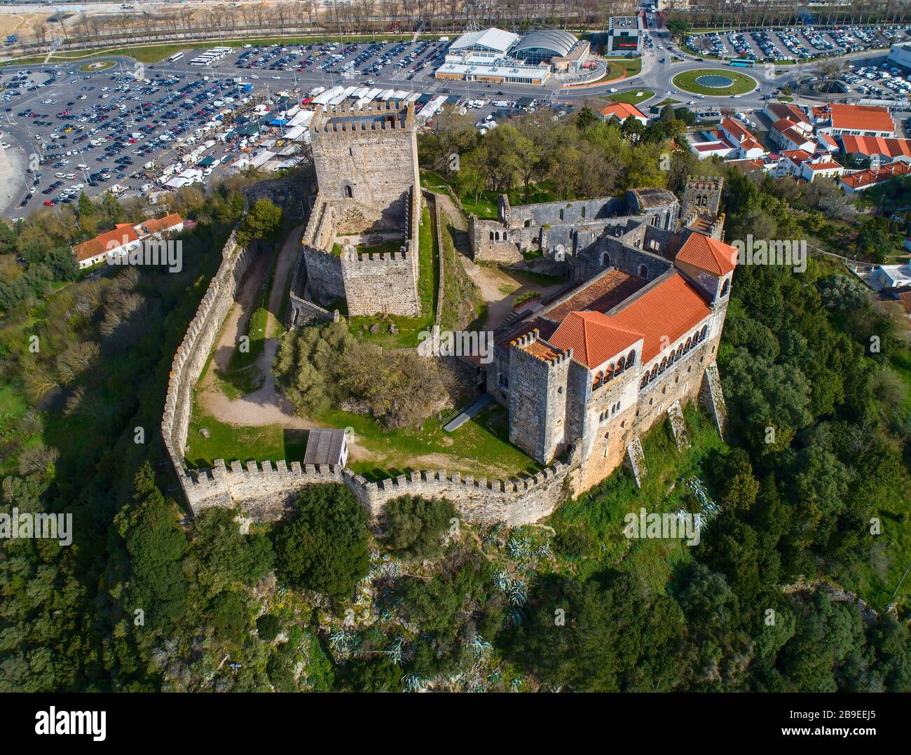 Mittelalterliche Burg in Leiria, Portugal Stockfoto