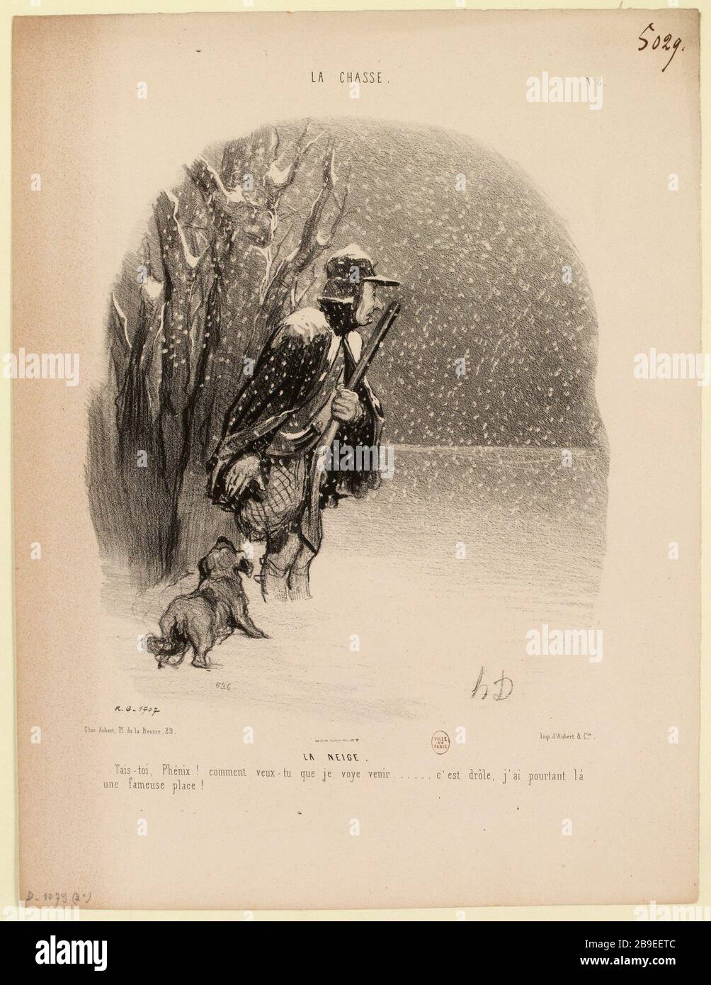 Der Schnee. / # 8 (registriert als). Jagd, im Jahre 1843 (Titel des ganzen) Stockfoto