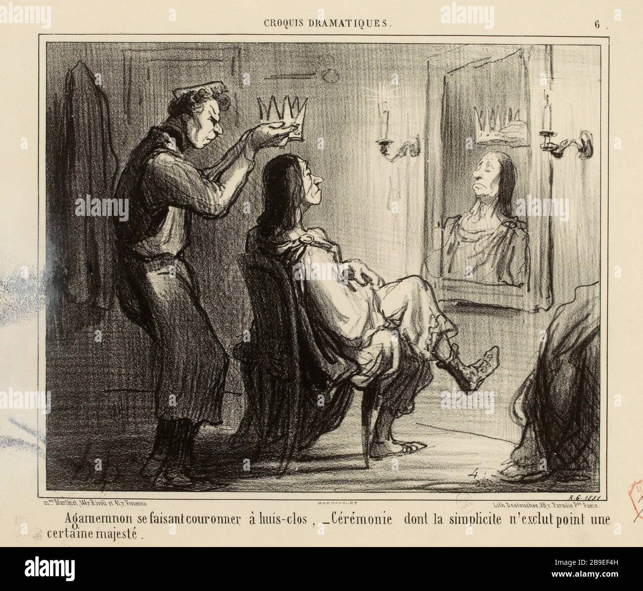 . Agamemnon tut, um [...] (Wie aufgeführt) - dramatische Skizze (1856-1857) (insgesamt). Stockfoto