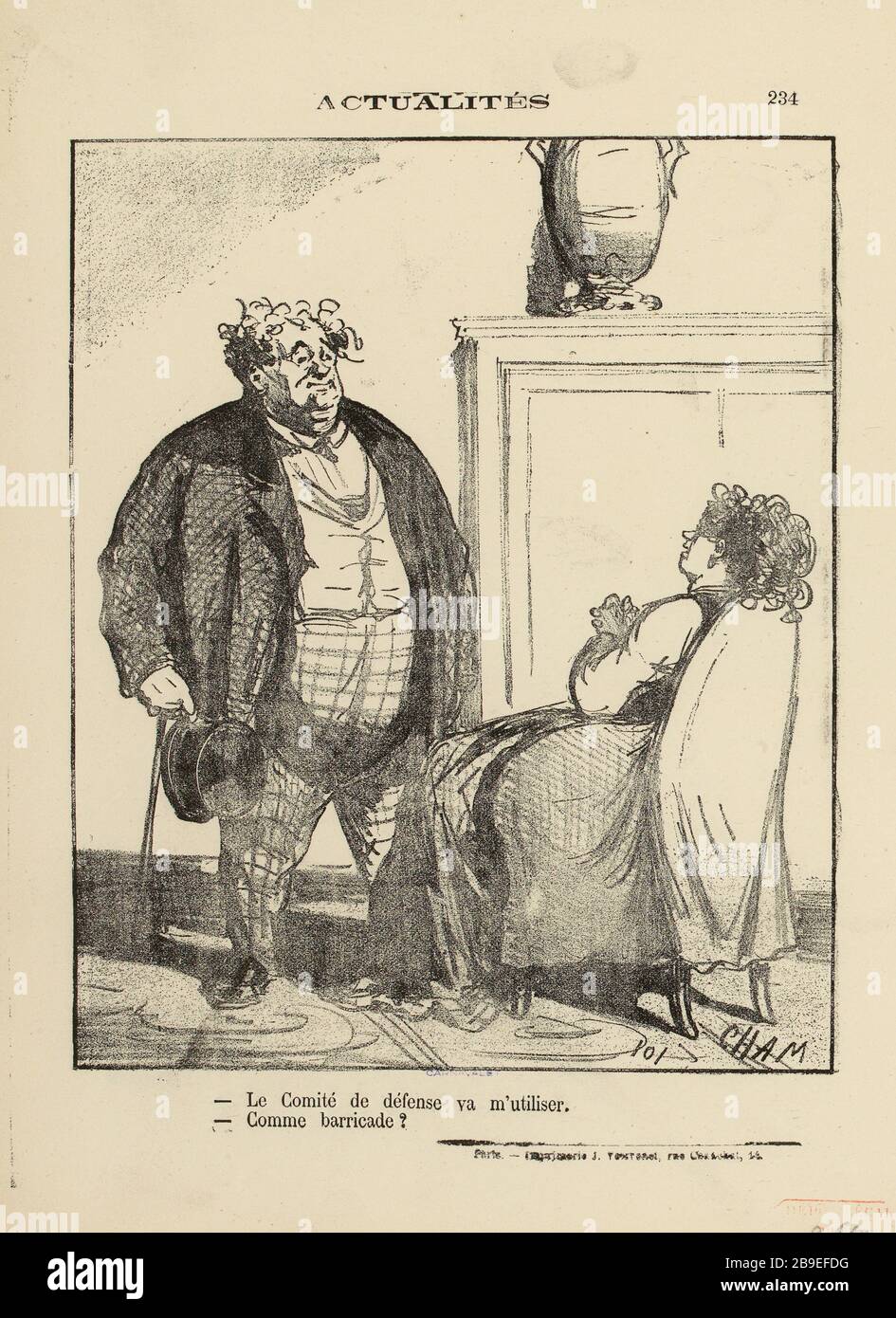 - das Verteidigungskomitee wird mich einsetzen. [...]. / 234 (eingetragener Titel) - Belagerung von Paris (insgesamt) Stockfoto